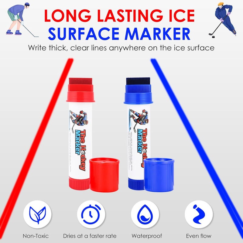BiKontrun The Hockey Marker, Hockey Pucks Marking in Ice Hockey Training, Ice Hockey Accessories for Hockey Coach, Waterproof Oily Ice Markers for Hockey Rink, Good Helper for Ice Hockey Practice - Image 5